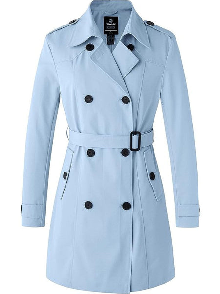 【WELLDER】 Double Breast Coat Women's Waterproof Double-Breasted Trench Coat 33992