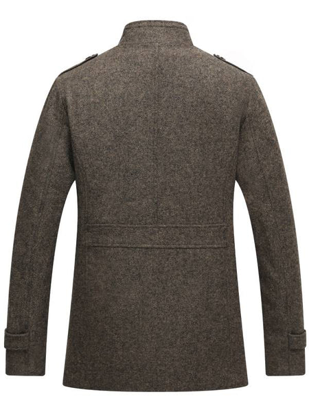ジャケット・アウター th products 20aw modern p-coat Schott Men's Slim Fit Leather Trim Peacoat - Frank's Sports Shop