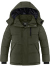 ZSHOW Boy's Warm Fleece Jacket Water Resistant Hooded Winter Coat