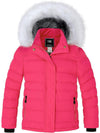 ZSHOW Girls' Water Resistant Puffer Jacket Soft Fleece Lined Padded Hooded Winter Coat