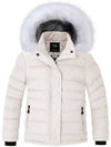 ZSHOW Girls' Water Resistant Puffer Jacket Soft Fleece Lined Padded Hooded Winter Coat