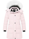 ZSHOW Girls' Long Winter Parka Coat Fleece Puffer Jacket with Detachable Hood