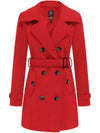 Women's Double Coat Mid-Long Winter Trench Coat33993