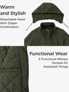 Women's Winter Coat With Detachable Hood Cotton Padded Parka City III