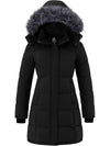 Women's Waterproof Winter Coat Warm Long Puffer Jackets with Faux Fur Hood Thicken Parka