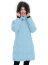 Women's Waterproof Winter Coat Warm Long Puffer Jackets with Faux Fur Hood Thicken Parka