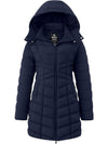 Women's Puffer Jacket Warm Padded Winter Coat Long Quilted Jacket