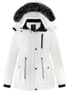 Women's Plus Size Winter Warm Coat Waterproof Parka Jacket with Removable Fur Hood