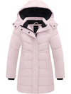 Girl's Puffer jacket Warm Insulated Winter Coat Lightweight Water-Resistant Padded Parka with Hood