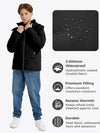 Boys Padded Winter Coat Warm Puffer Jacket with Hood Windproof