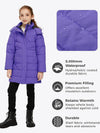 Girl's Puffer jacket Warm Insulated Winter Coat Lightweight Water-Resistant Padded Parka with Hood