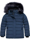 ZSHOW Girls' Water Resistant Puffer Jacket Soft Fleece Lined Padded Hooded Winter Coat