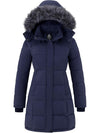 Women's Waterproof Winter Coat Warm Long Puffer Jackets with Faux Fur Hood Thicken Parka