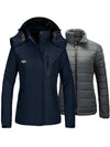 Wantdo Women's 3-in-1 Ski Jacket Waterproof Winter Snow Coat Snowboarding Jacket Alpine II Navy S 