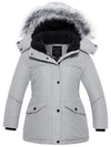 Girl's Quilted Puffer Jacket Warm Winter Coat Windproof Hooded Parka