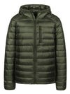 Olive light climbing puffy jacket