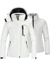 Wantdo Women's 3-in-1 Ski Jacket Waterproof Winter Snow Coat Snowboarding Jacket Alpine II White S 