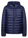 puffer jackets navy blue hood
