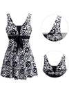 Wantdo Women's Modest One Piece Swimsuit Slimming Bathing Suits Swim Dress 