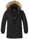 ZSHOW Boy's Active Hooded Puffer Jacket Padded Winter Mid-Long Thicken Outwear