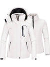 Wantdo Women's 3-in-1 Ski Jacket Waterproof Winter Snow Coat Snowboarding Jacket Alpine II Ivory S 
