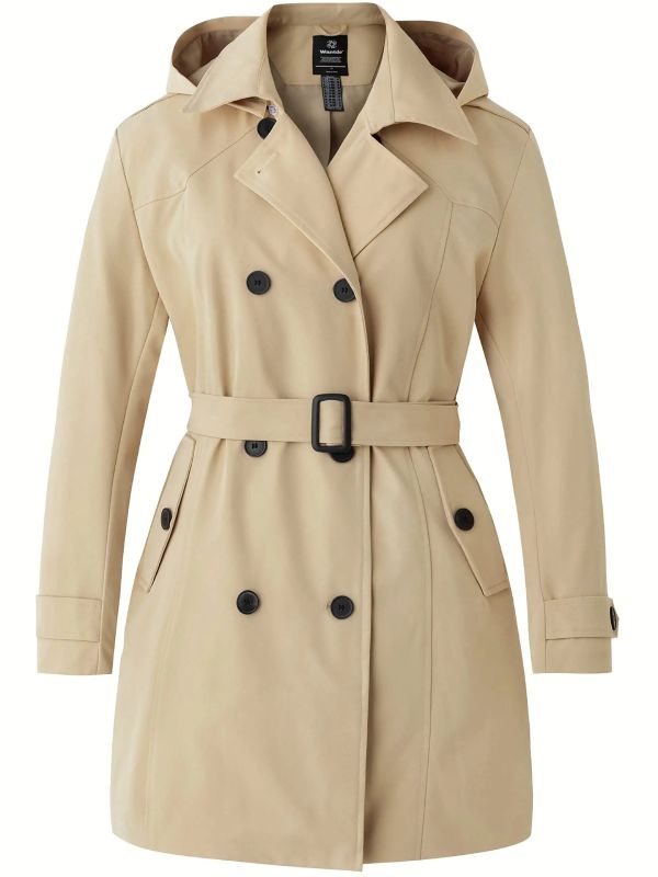 【WELLDER】 Double Breast Coat Amazon.com: wantdo Plus Size Trench Coats for Women Spring