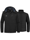 Wantdo 3-in-1 Men's Winter Coat Ski Jacket Waterproof Hiking Coat Alpine II Black S 