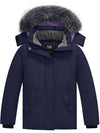 ZSHOW ZSHOW Girls' Winter Coat Soft Fleece Lined Cotton Padded Puffer Jacket Navy 6/7 