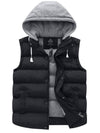 Women's Quilted Puffer Vest Padding With Removable Hooded