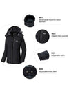 Wantdo Women's Ski Jacket Winter Coats Fleece Lined Rain Jacket Atna 120 