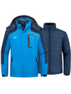 Wantdo 3-in-1 Men's Winter Coat Ski Jacket Waterproof Hiking Coat Alpine II Sky Blue S 