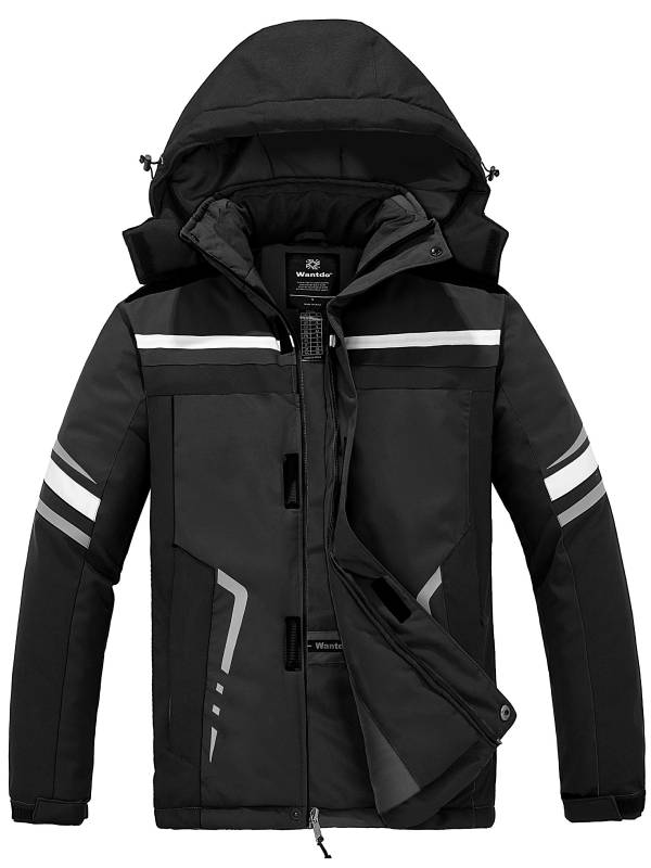 Vcansion Men's Waterproof Ski Jacket With Fleece Dominican