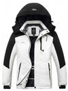 Wantdo Men's Waterproof Ski Jacket Fleece Winter Coat Windproof Rain Jacket Atna Core White Black S 