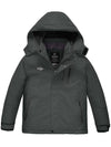 Wantdo Boy's Waterproof Ski Jacket Fleece Snowboarding Jackets Warm Thick Winter Coat 