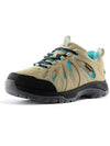 Wantdo Women's Waterproof Hiking Shoes Low Cut Breathable Trekking Boots Khaki Blue 6.5 