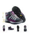 Wantdo Women's Waterproof Hiking Boots Winter Snow Boots Non Slip Work Shoes Arches 
