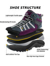 Wantdo Women's Waterproof Hiking Boots Winter Snow Boots Non Slip Work Shoes Arches 