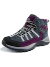 Wantdo Women's Waterproof Hiking Boots Winter Snow Boots Non Slip Work Shoes Arches Purple 8.5 