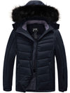 Skieer Skieer Men's Ski Jacket Waterproof Winter Hooded Puffer Jacket Windproof Snowboard Coat Black Large 