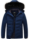 Skieer Skieer Men's Ski Jacket Waterproof Winter Hooded Puffer Jacket Windproof Snowboard Coat Navy Large 