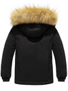 Skieer Skieer Boy's Ski Jacket Waterproof Warm Fleece Winter Snow Jacket Hooded Raincoat 