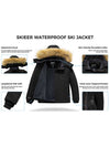Skieer Skieer Boy's Ski Jacket Waterproof Warm Fleece Winter Snow Jacket Hooded Raincoat 