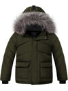 ZSHOW Boy's Hooded Puffer Jacket Thick Padded Winter Coat Windproof Parka