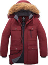 Wantdo Men's Warm Winter Coat Parka Thicken Insulated Puffer Jacket Acadia 2 Wine Red S 